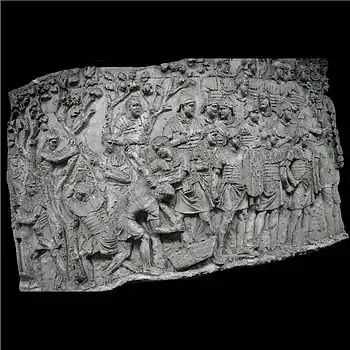 Avancée de l'armée romaine.