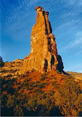 Vue de la formation rocheuse.