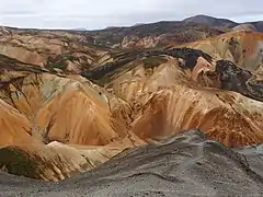 Paysage caractéristique du Landmannalaugar.