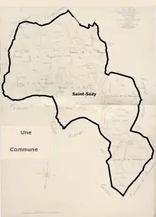 En 1800 une seule commune, Saint-Sozy