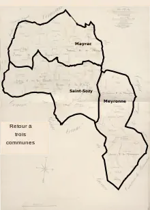 En 1946, Mayrac redevient commune, retour au pont de départ