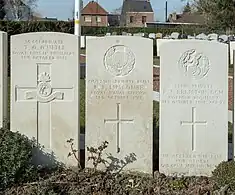 Tombe de soldats britanniques  décédés en octobre 1918.