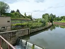 Le confluent-écluse de la Chiers et de la Messancy à Athus.