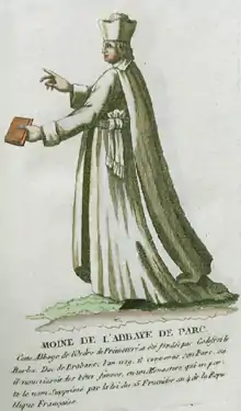 Chanoine de l'abbaye de Parc.