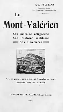 Couverture du livre de F. J. Fulcrand sur le mont Valérien (1918).