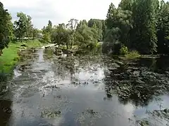 La rivière Creuse en direction de Lurais en 2011.
