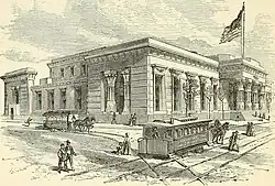 Le bâtiment original de The Tombs&nbsp;(en), sur une gravure de 1870.