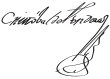 Signature de Cristóbal de Mendoza