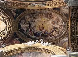 Plafond de la Basilique saint Sylvestre-en-Tête  de Rome, avant 1605.