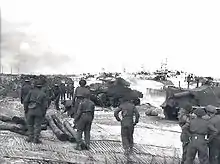 Plage bondée à Courseulles-sur-Mer