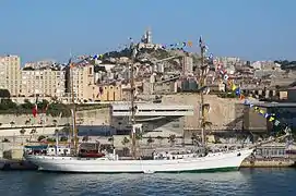 Vue depuis le musée des Civilisations de l'Europe et de la Méditerranée.