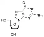structure chimique de la désoxyguanosine