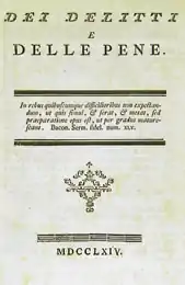 Image illustrative de l’article Des délits et des peines