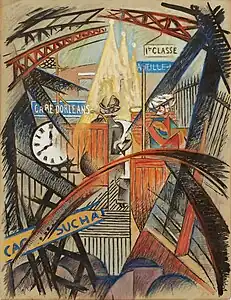 Métro, gare d’Orléans, vers 1912-1914, Paris, musée d'Art moderne de Paris.