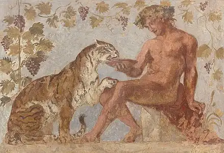 Bacchus et un tigre.