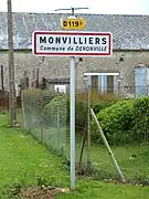 Entrée de Monvilliers.