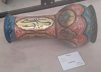 Derbouka ancienne d'Algérie, du XIXe siècle