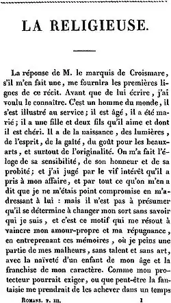 Image illustrative de l’article La Religieuse