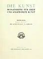 Die Kunst, vol. 1, 1900.