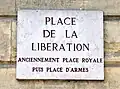 Plaque de la place de la Libération