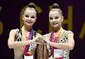 Dina et Arina Averina (13/08/1998) en 2017.