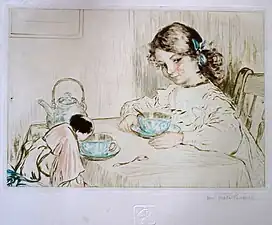 Dinnette, eau-forte originale