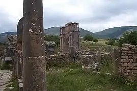 Arc de Caracalla. Vue du cardo.