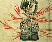 Temple Dōjō-ji (no 8): Kiyohime transformée en serpent.