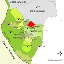 dans la comarque de la Vega Baja del Segura.
