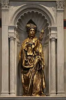 Saint Louis de Toulouse, vers 1421-1425, bronze doré, 226 x 85 cm, Museo dell'Opera di Santa Croce, Florence