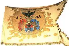 Armes de François II Rákóczi sur un drapeau Kuruc.