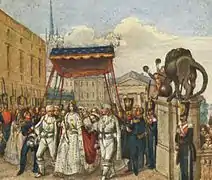Le couronnement de la reine Joséphine en 1844.