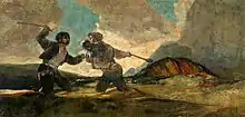 Duel au gourdin - Francisco de Goya
