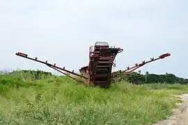 Ancienne machine à broyer la canne à sucre.
