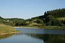 Échancieux : le bassin de retenue du Gantet.