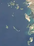 Vue satellite des îles Echinádes.