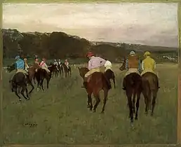 Edgar Degas, Chevaux de course à Longchamp, 1873–1875