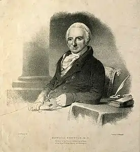 Portrait of Edgar Kentish, lithographie.