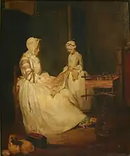 Edmond Kaiser, d’après Chardin, La Mère laborieuse (fin du XIXe siècle).