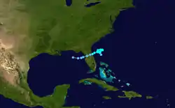 Parcours de la tempête tropicale Edouard