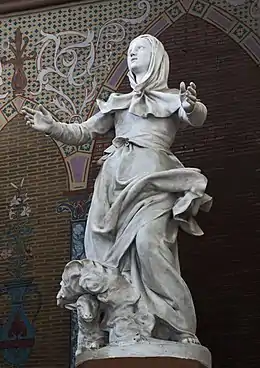 Statue de Germaine de Pibrac, par Alexandre Falguière (1877, église Sainte-Germaine).