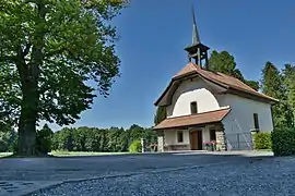 Vue de l'église de Montpreveyres.
