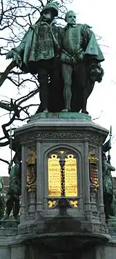 Fontaine d'Egmont et de Hornes au square du Petit-Sablon à Bruxelles.