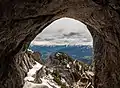 Vue extérieure depuis la grotte d'Eisriesenwelt.