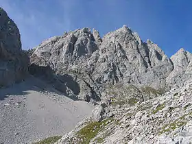 Vue de l'Ellmauer Halt depuis le sud.