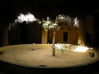 Une case à impluvium,Enampor, Basse-Casamance, Sénégal.