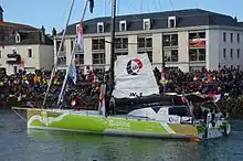 Enda O'Coinnen au départ du Vendée Globe 2016-2017