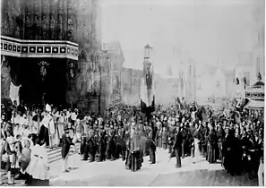 Thomas Gousset accueillant la dépouille de Drouet-D'Erlon.