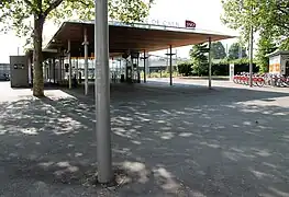 Entrée annexe de la gare de Caen en juillet 2018.