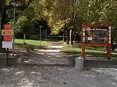 Entrée du Parc des cuves de Sassenage.